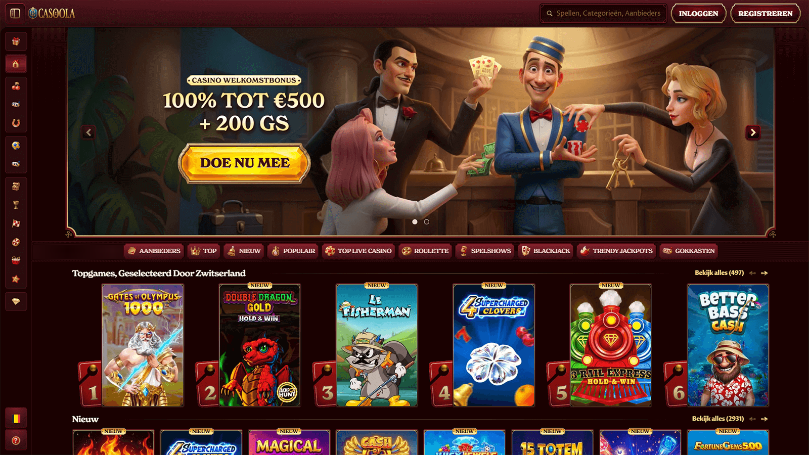 Casoola Casino Homepage in Nederland