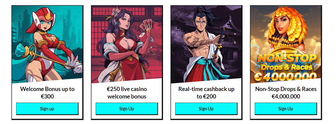 Manga casino bonussen