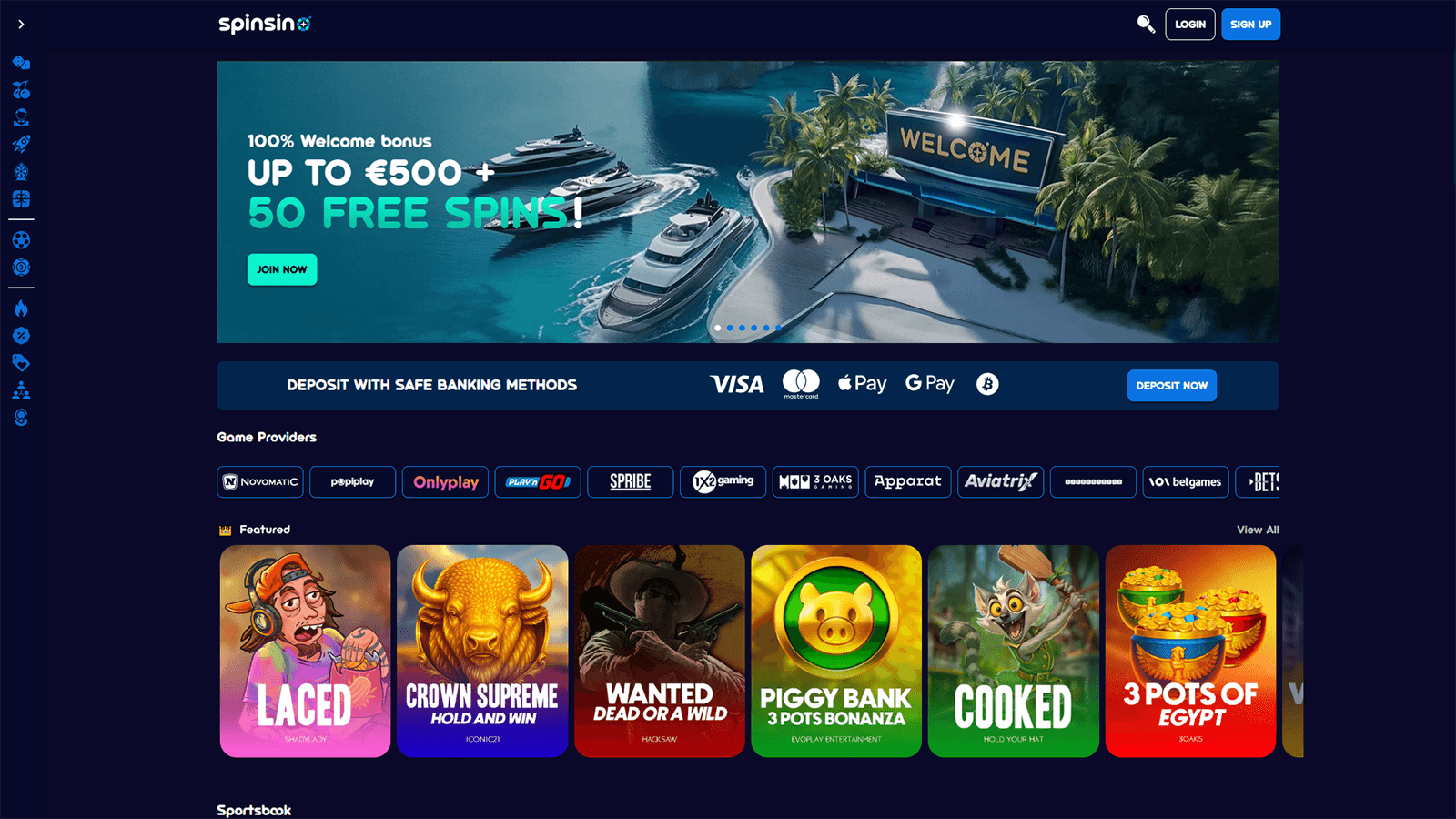 Spinsino Casino Startpagina in Nederland